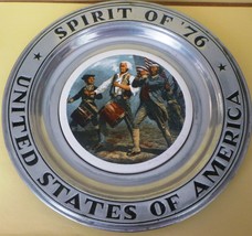 Beautiful Wilton Armetale Bicentennial Commemorative Plate Enamel Spirit Of &#39;76 - £9.40 GBP