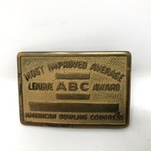 VTG American Bowling Congress Most Improved Average League Award ABC Buckle - £11.67 GBP