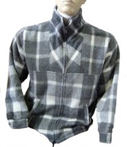 Alpakaandmore Men&#39;s Jacket Alpaca Wool Grey Line Designs Stand-up Collar (Large) - $227.70