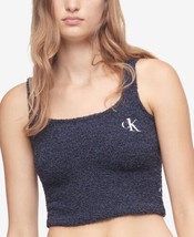 Calvin Klein Womens One Plush Lounge Tank color Blue Shadow Size S - £27.91 GBP