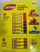 Carmex Lip Balm Variety Pack, 10 ct, 0.15 Ounce x 8 Net WT 1.2 Ounce, 1.... - £17.93 GBP