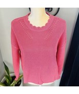 PAIGE Yenni Sweater, Ballon Sleeve, Pink/Sultry Rose, Large (10/12), NWT - $125.00