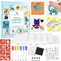 Magnetic Mini Tile Art Kit with Markers - Kids Crafts &amp; DIY Arts Magnets... - €12,08 EUR
