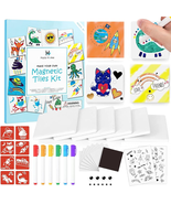 Magnetic Mini Tile Art Kit with Markers - Kids Crafts &amp; DIY Arts Magnets... - €12,06 EUR