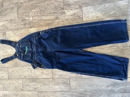 Key Imperial Overalls 34x30 Blue Denim Jeans Bib Carpenter 34 X 30 Cotton - $35.05