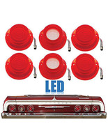 64 Chevy Impala LED Rear Red Tail Brake &amp; White Back Up Light Lenses Set... - £167.96 GBP