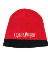 Captain Morgan Rum Beanie Hat Red Black Embroidered - $6.77 CAD