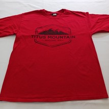 MV Sport TITUS MOUNTAIN Spellout Men's Red Cotton Shirt Long Sleeve Size Large image 6