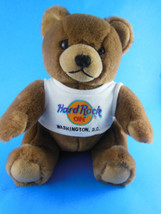 Hard Rock Cafe Washington DC Teddy Bear Wearing HRC Logo Tee Shirt - £8.69 GBP