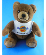 Hard Rock Cafe Washington DC Teddy Bear Wearing HRC Logo Tee Shirt - $14.87 CAD