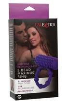 Silicone Rechargeable 5 Bead Maximus Ring - Purple - £56.79 GBP