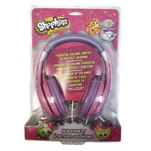 Shopkins Kid Friendly Volume Headphones Adjustable Connects To Any Device Pink - £11.45 GBP