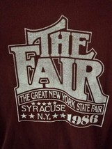 Vtg 1986 The Great New York State Fair Syracuse Ny Single Stitch Maroon Shirt M - £26.66 GBP