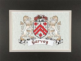 Garvey Irish Coat of Arms Print - Frameable 9&quot; x 12&quot; - £15.62 GBP