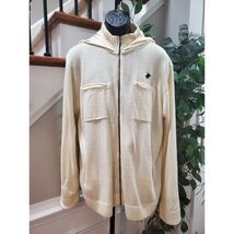 Beverly Hills Men&#39;s Cream 100% Acrylic Long Sleeve Full Zip Knit Sweater... - €25,35 EUR
