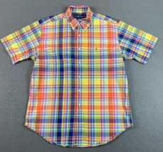 Ralph Lauren Shirt Mens Large Colorful Plaid Classic Fit Preppy Lightweight - $22.65