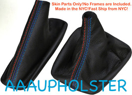 Shift Boot &amp; E Brake Boot Set Real Leather For BMW 5 E34 88-94 M5 Style Stitches - £13.13 GBP