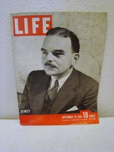Life Magazine September 18, 1944 Issue, WWII, Thomas Dewey, Collectible - £7.80 GBP