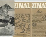 Zinal Val d&#39;Anniviers Switzerland Brochure &amp; Hotel &amp; Ski LIft Brochure 1... - $27.72