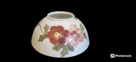 Vintage Glass Kerosene Hanging Dome Lamp Shade Hand Painted Flowers - $49.50