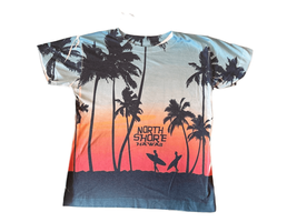 North Shore Hawaii Sunset Surfer Boys Girls Short Sleeve T-SHIRT Size Medium - £15.83 GBP