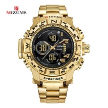 Relogio Masculino 2020 Gold Watch Men Brand Golden Military Male Watch Waterproo - £40.09 GBP