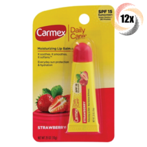 12x Packs Carmex Daily Care Strawberry Moisturizing Lip Balm Tubes | .35oz - £20.47 GBP