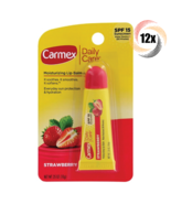 12x Packs Carmex Daily Care Strawberry Moisturizing Lip Balm Tubes | .35oz - £20.10 GBP