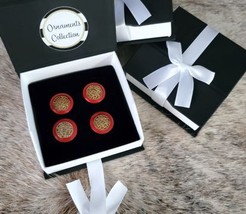 Magnetic Horse Show Number Pins Red Haiku Set of 4 NEW image 2