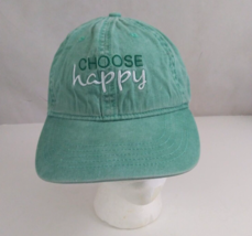 Choose Happy Women&#39;s Embroidered Adjustable Tie Back Baseball Cap - £10.04 GBP