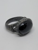Vintage Sterling Silver 925 ATI Black Onyx Ring Size 7 - £23.71 GBP