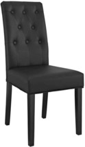 Black Modern Tufted Faux Leather Upholstered Parsons Dining And Kitchen Chair By - £104.68 GBP