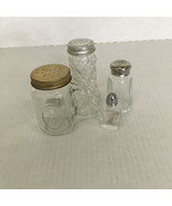 Vintage small lot mixed glass salt pepper shakers shabby chic cottage de... - $19.75