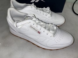 Reebok Men Classic Leather Sneaker White/Rubber Gum GY0952 Size 11.5 - £45.10 GBP