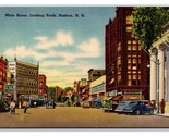 Main Street View Nashua New Hampshire NH UNP LInen Postcard R27 - $2.95