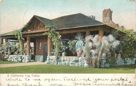 A California Log Cabin Bungalow Street 1906 Undivided Back Postcard CA  AC471 - $4.16