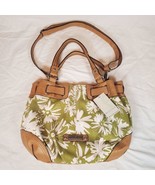 Etienne Aigner Green Floral Handbag Crossbody Purse Canvas Faux Leather NWT - £31.56 GBP