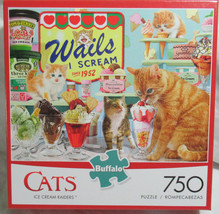 Buffalo Games 750 Piece Puzzle CATS ICE CREAM RAIDERS Cat Kittens - £28.36 GBP