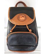 Dooney &amp; Bourke - Vintage All Weather Leather Black Backpack with Tan Trim - $39.55