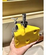 Soap Dispenser Cheese Shaped Cute Yellow Unique Bathroom Decor Home Decor - $95.73 CAD