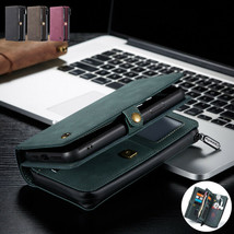 For iPhone 12 Pro SE 2 7/8 XR XS Max Detachable Leather Zipper Purse Case Cover - $85.88