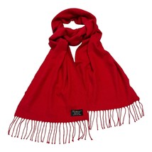 Vintage Red Fringe Winter Scarf by Cashwear 100% Acrylic Made in China - $17.10