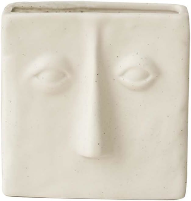 Wenshuo Abstract Square Face Pen Holder, Modern And Minimalistic, Matte ... - $31.93