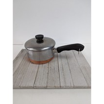 Revere Ware 1801 Copper Bottom Cookware 1 1/2 qt. Sauce Pan Lid Clinton, ILL 99b - £19.71 GBP