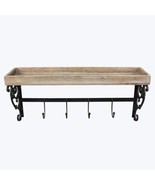 Wood/Metal Wall Unit W/Hooks - $93.93