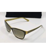 Isaac Mizrahi Khaki Yellow Sunglasses Cat Eye 56 16 135 IM30210 KH NWOT - $915.96 MXN