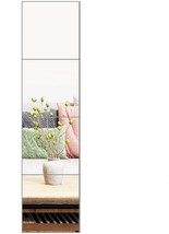 Ruomeng Full Length Mirror Tiles - 12 Inch x 4Pcs Frameless Wall Mirror Set Make - £27.17 GBP