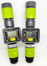 Lot TWO Digital Water Flow Meter Measure Gallon Liter Consumption Lawn G... - £27.61 GBP