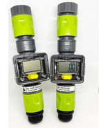 Lot TWO Digital Water Flow Meter Measure Gallon Liter Consumption Lawn G... - $34.58