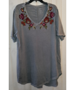 WOMENS LIFE IS GOOD GRAY DISTRESSED LOOK KNIT SLEEPSHIRT NIGHTGOWN  SIZE... - $499.82 MXN